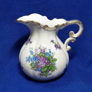 Lefton Spring Bouquet 4584 Pitcher 16 oz 1950's Floral Cottage Granny Core